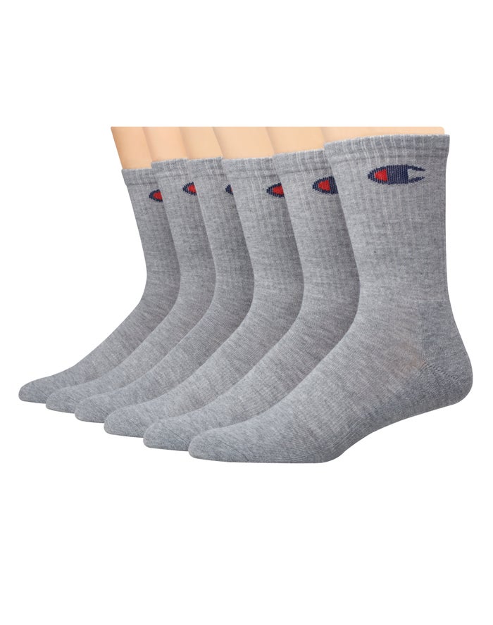 Calcetines Champion Hombre - Crew 6-Pairs ( Gris ) 1460725-SW